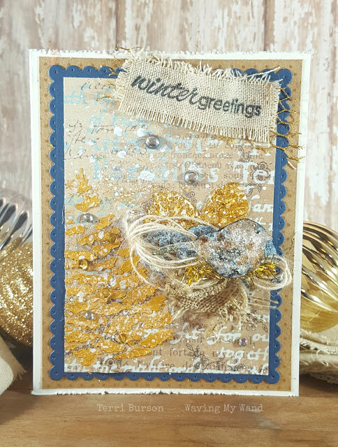 Mixed Media Winter Card for Unity Stamps