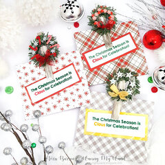DIY Holiday Wreath Clips w/Gift card Envelopes