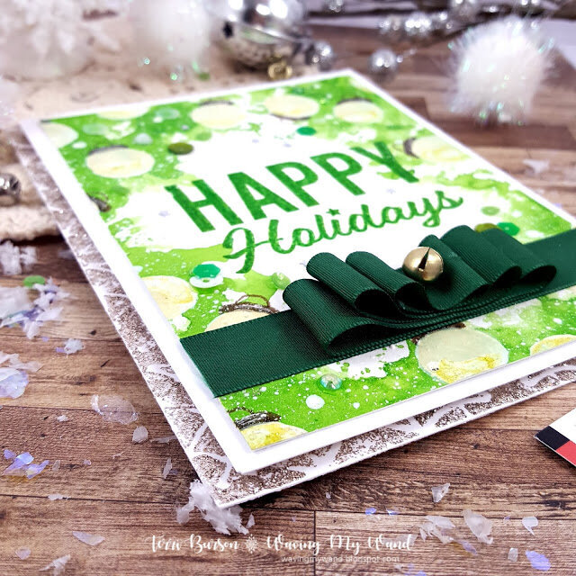 Christmas Mixed Media Card featuring Ranger Ink &amp; Freebie