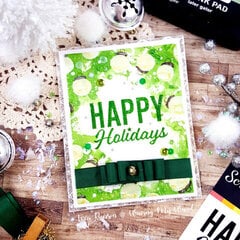 Christmas Mixed Media Card featuring Ranger Ink & Freebie