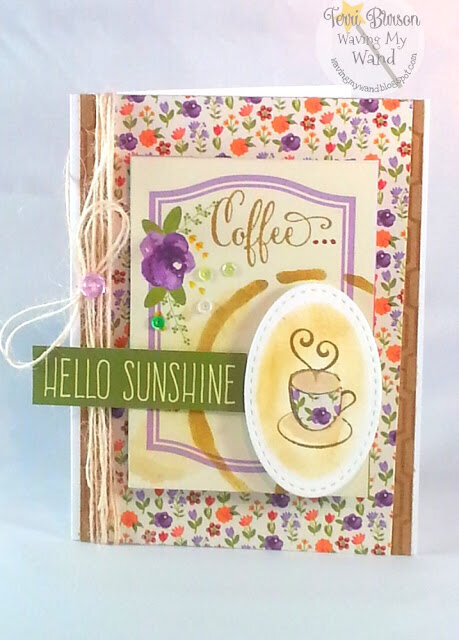 Spring Coffee Floral Card