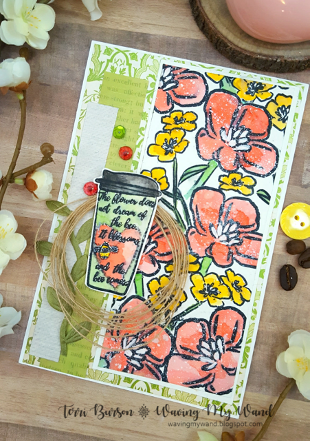 Flowers and Bees Card