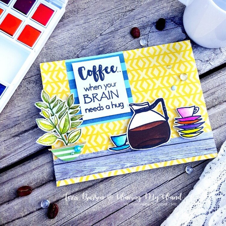 Colorful Coffee Card Featuring Altenew