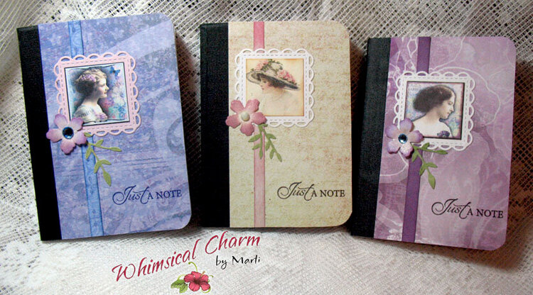 three more mini note books