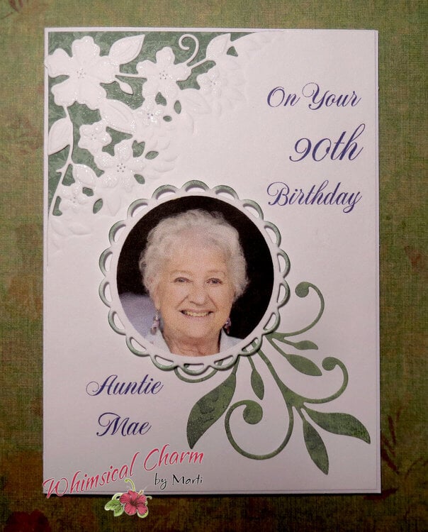On Your 90th Birthday Auntie Mae