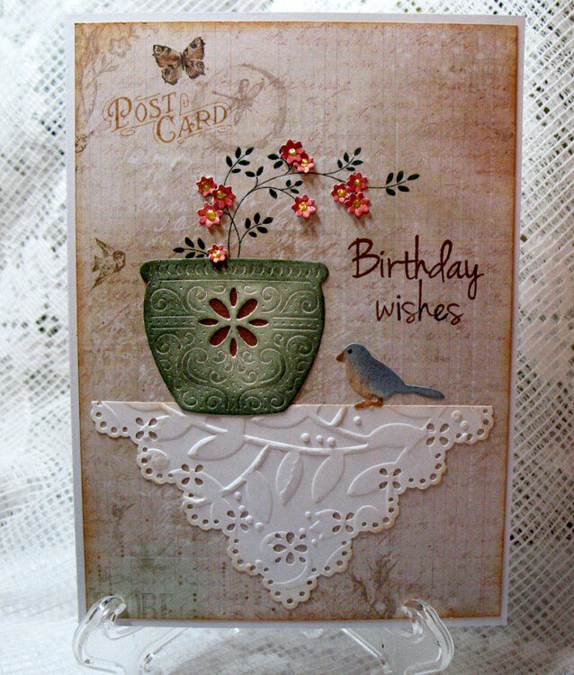 Birthday Wishes - flower pot