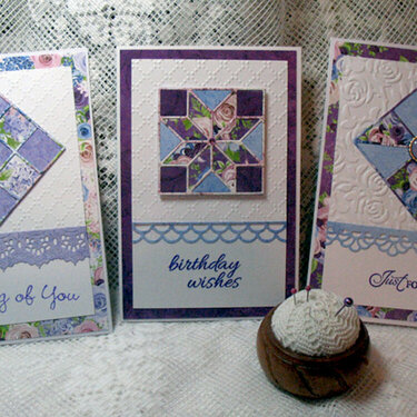 Quilt Square cards - 3 designs