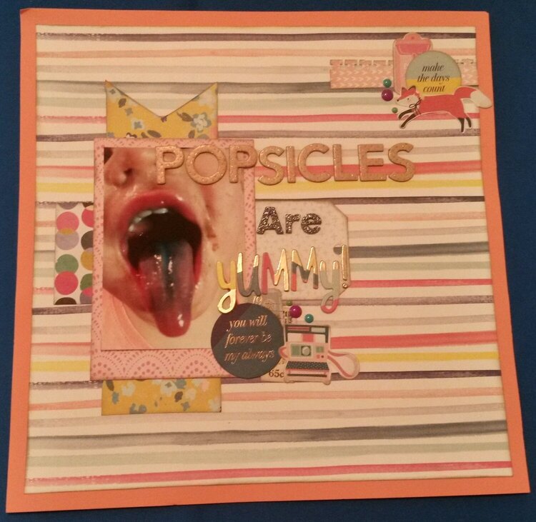 Popsicles Are Yummy! Scrapbook Layout