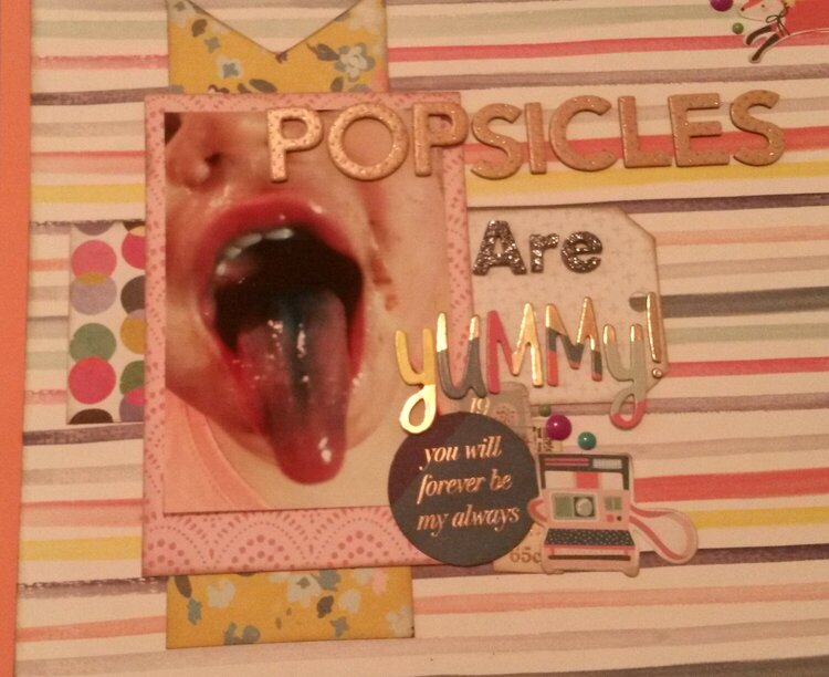 Popsicles Are Yummy! Scrapbook Layout