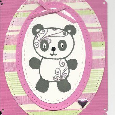 Pink Panda Notecard