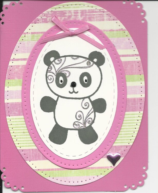 Pink Panda Notecard