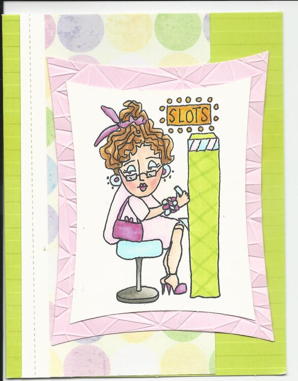 Slots Lady Note Card