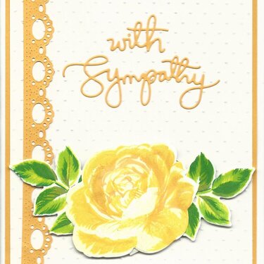 Yellow Rose Sympathy Card