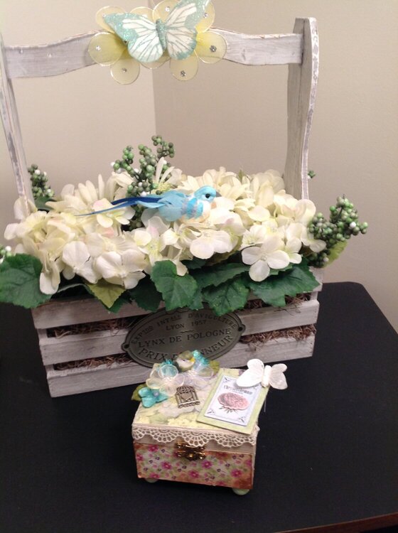 Flower arrangement with my Trinket box