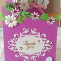 Floral thankyou card