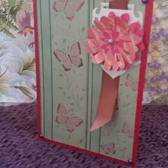 Pink flower card