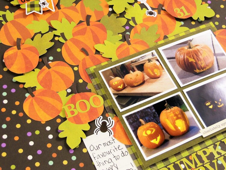 PUMPKIN CARVING | Diana Poirier - published in the 2019 Fall issue of Creative Scrapbooker Magazine