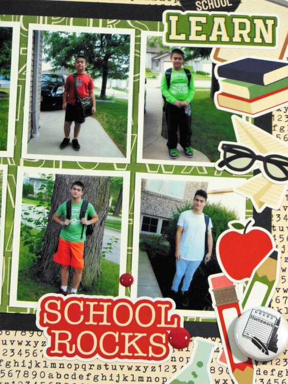 SCHOOL ROCKS | Diana Poirier - published in the 2019 Fall issue of Creative Scrapbooker Magazine