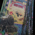 Cover of Orient Express themed altered book