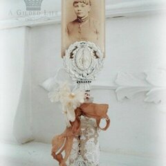 Altered Bottle Photo Holder by Kimberly Laws