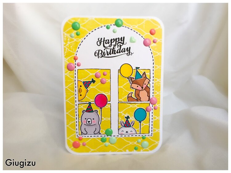 Party time handmade birthday card