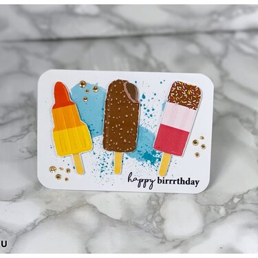 Ice lollies birthday card