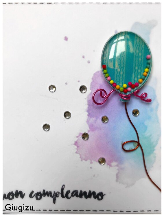 Water color effect birthday card