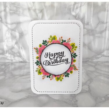 Floral window card