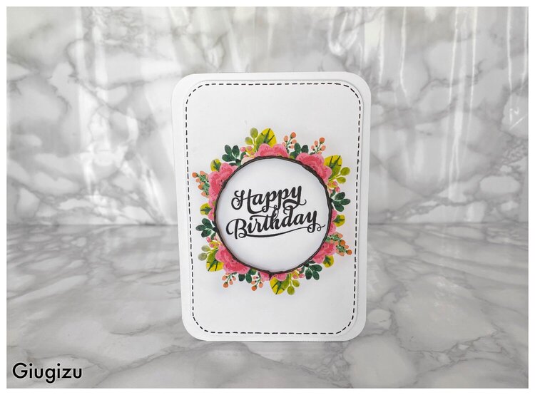 Floral window card
