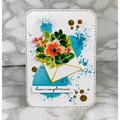 Flowers in an envelope handmade card