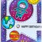 Space themed handmade birthday card