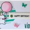 Handmade Bunny & Baloon Birthday Card