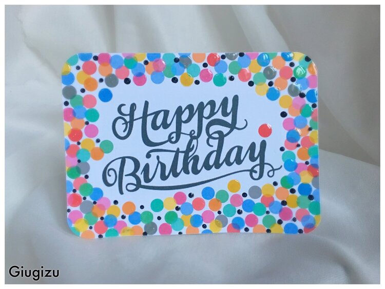 Confetti birthday card