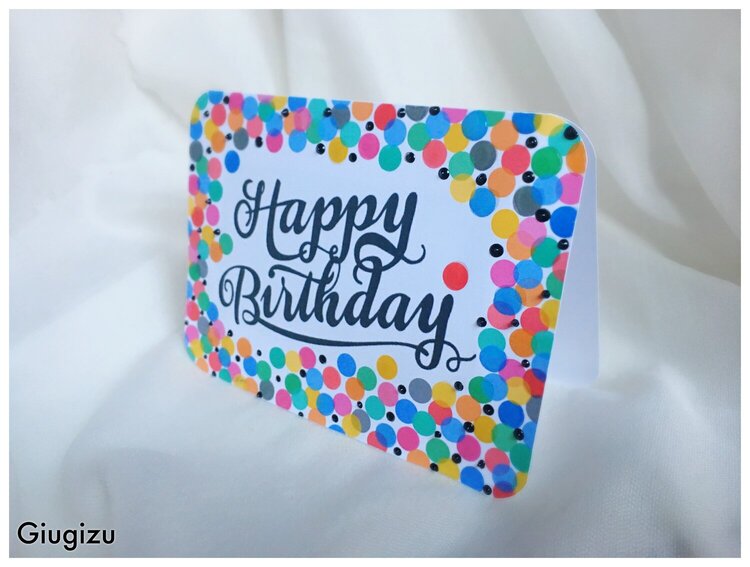 Confetti birthday card
