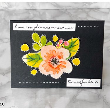 Floral birthday card