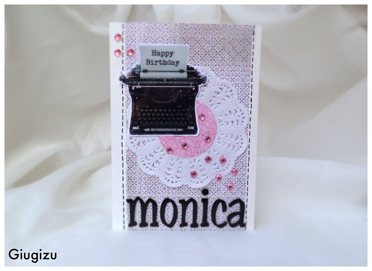 Typewriter birthday card