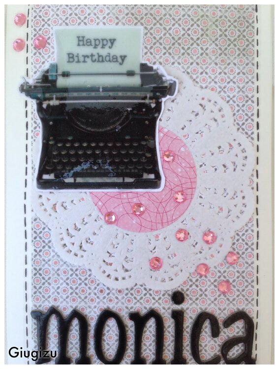 Typewriter birthday card