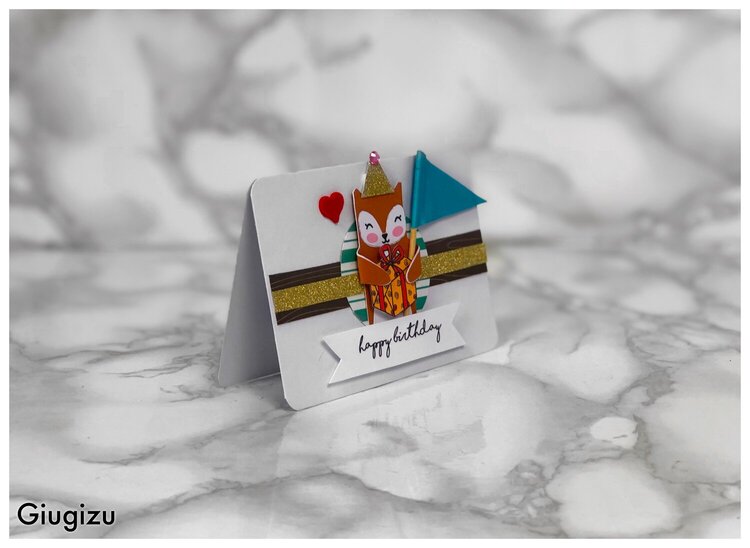 Little fox birthday card