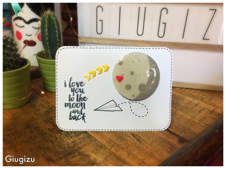 Valentines Day I love you to the moon and back card