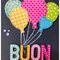 In Relief balloons birthday card