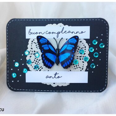 Handmade butterfly birthday card