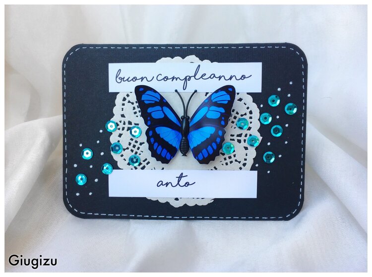 Handmade butterfly birthday card