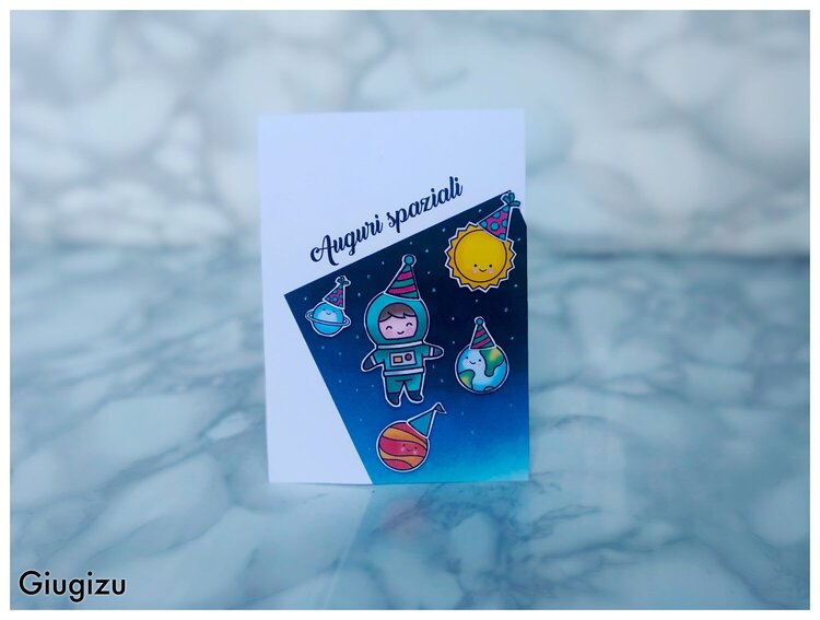 Space wishes birthday card