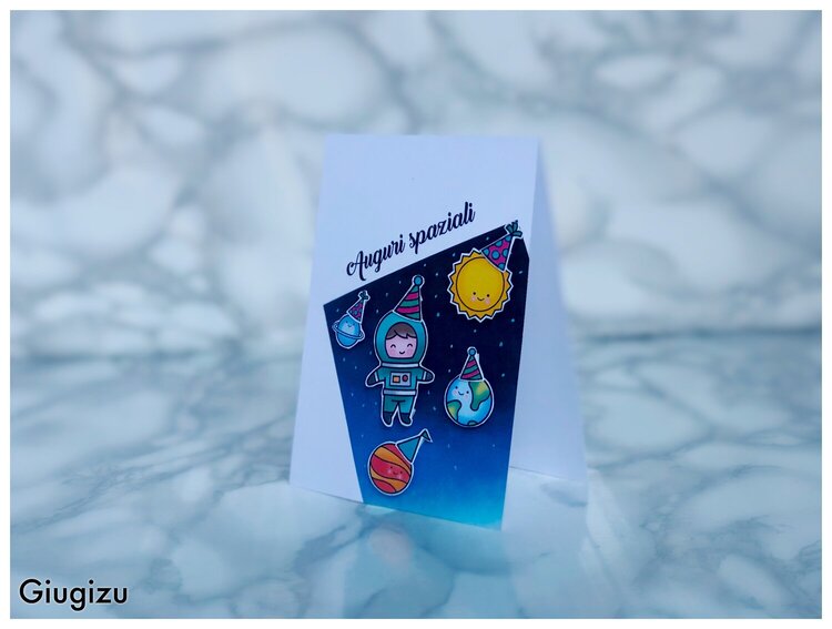 Space wishes birthday card