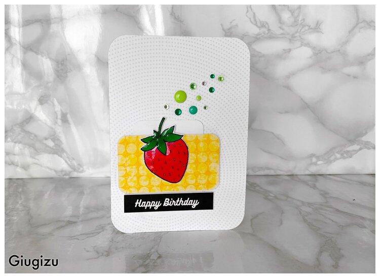Strawberry birthday card