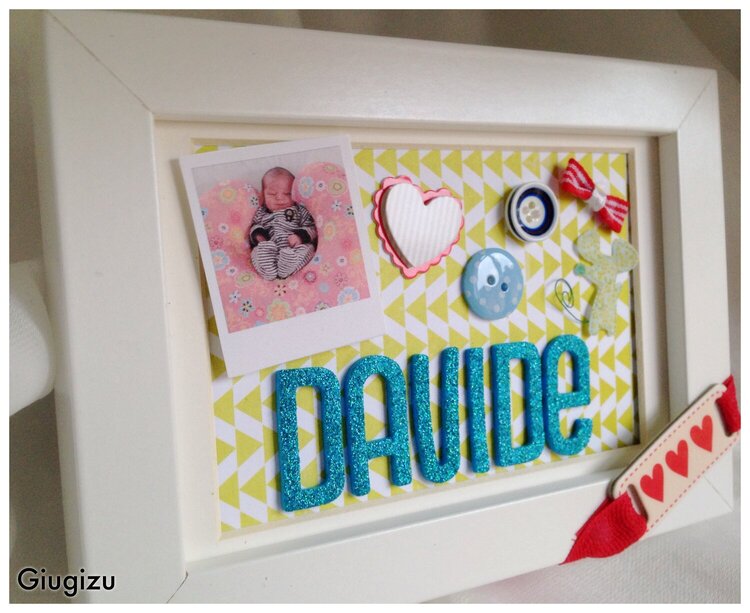 Custom made frame (baby boy room decor)