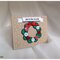Button wreath Christmas card