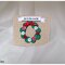 Button wreath Christmas card