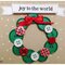 Button wreath Christmas card