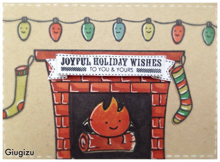Fireplace Christmas card